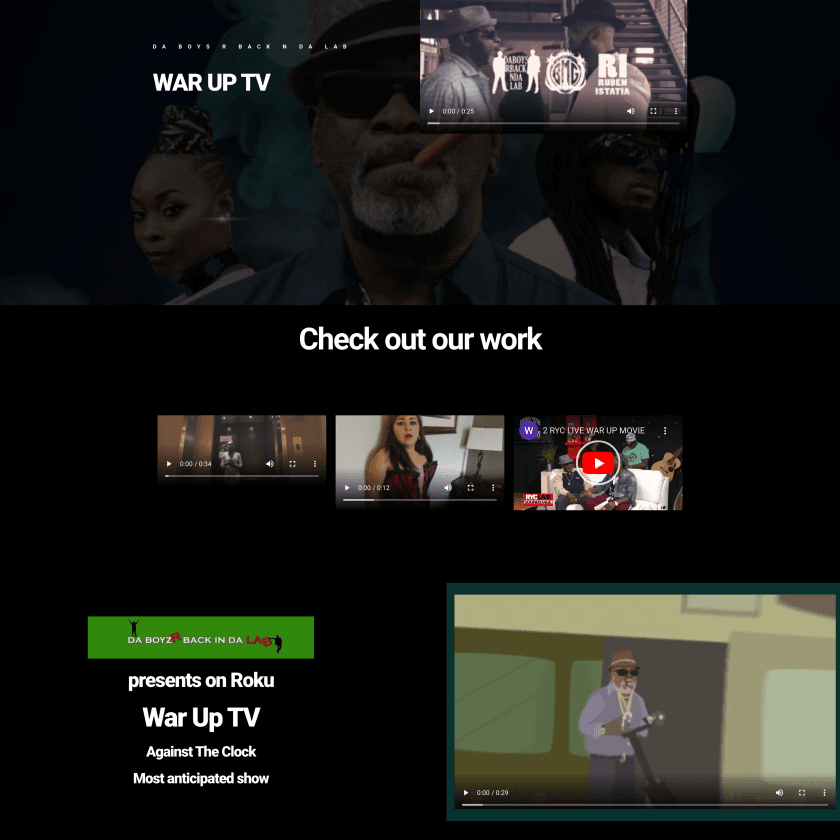 WarUp TV website screenshot